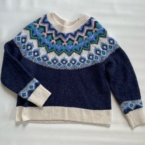 Fair Isle Pattern Sweater Old Navy Loose Fitting Womens Medium